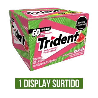Goma De Mascar Trident 1S Mora x60Un x1.5gr