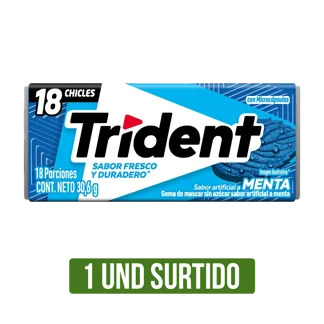 Goma De Mascar Trident Evup Surtido x30.6gr