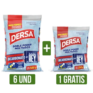 6Und Detergente AS Bicarbon + Jabón Rey x500gr Gts Detergen AS Bicarbon + Jabón Rey x250gr