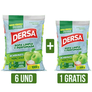 6Und Detergente AS Bicarbon + Manzana x1000gr Gts Detergente AS Bicarbon + Manzana x500gr