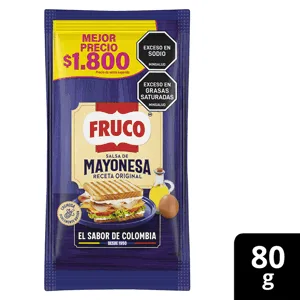 Salsa De Mayonesa Fruco Sachet x12Un x80gr