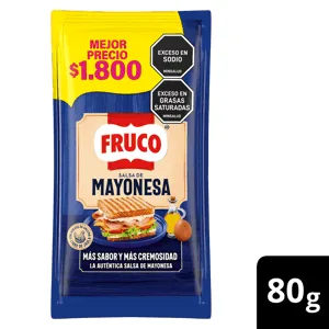 Salsa De Mayonesa Fruco Sachet x12Un x80gr