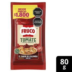 Salsa De Tomate Fruco Sachet x12Un x80gr