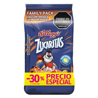 Oferta (Cereal Kellogg Zucaritas Bolsa x360gr Precio Especial 30% Descuento)