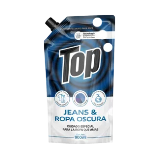 Detergente Líquido Top Jeans y Ropa Oscura DoyPack x900ml