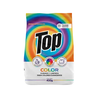 Detergente En Polvo Top Color x400gr