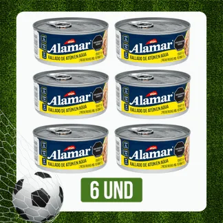 6 Und Atún Rallado Alamar En Agua x150gr
