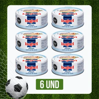 6 Und Atún Isabel Lomos Agua x142gr