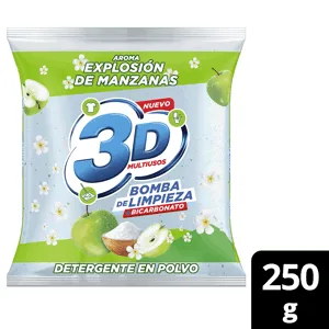 Detergente 3D Polvo Manzana x250gr