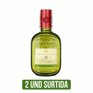 2Un Whisky Buchanan´s (Master/D´Luxe)/(x1000ml/x750ml)/12 años D´Luxe x375ml
