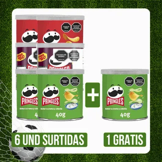 6Und Papas Fritas Pringles Surtidas (x40gr/37gr) Gts Papas Fritas Pringles x40gr