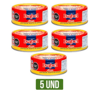 5 Und Atún Isabel Lomos Aceite x142gr Girasol