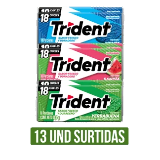 13Und Trident Evup  Surtido x30.6gr
