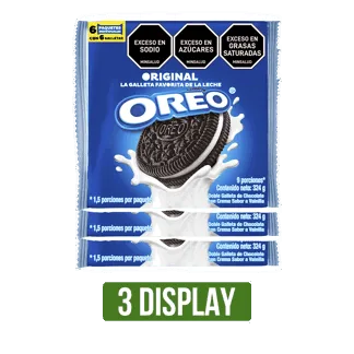 3Display Galletas Oreo Original x6Un x54gr