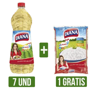 7Und Aceite Diana Vitaminas x900ml Gts 1Und Arroz Diana x500gr