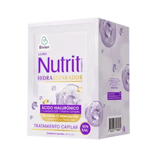 1 Display Tratamiento Capilar Nutrit Hidra Reparador Sachet x12Un x30ml