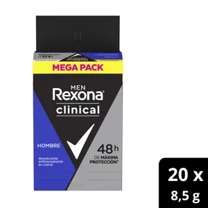 Desodorante Rexona Clinical Clean Hombre Sachet x20Un x8.5gr