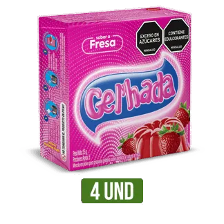 4Und Gelatina Gel'hada Fresa x35gr