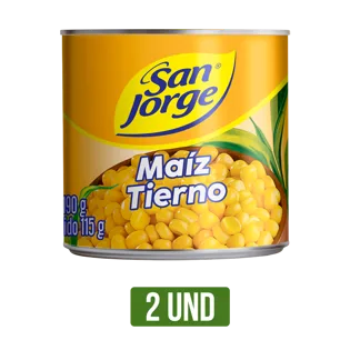 2Und Enlatado Maiz Tierno San Jorge x190gr