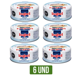 6Und Atún Isabel Lomos Agua x142gr