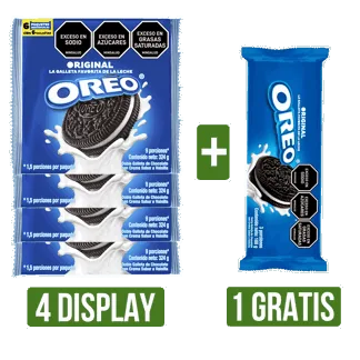 4Display Galletas Oreo Original x54gr Gts 1Und Galletas Oreo Rollo Original x108gr