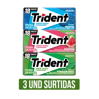 3Und Goma De Mascar Trident Surtido