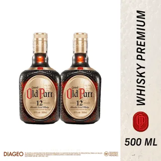 2Und Whisky Old Parr 12 años x500ml