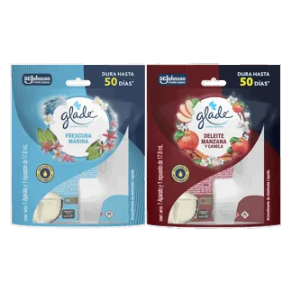 Ambientador Glade Aceites Mixto Marina + Manzana Unidad + Repuesto x17.8ml