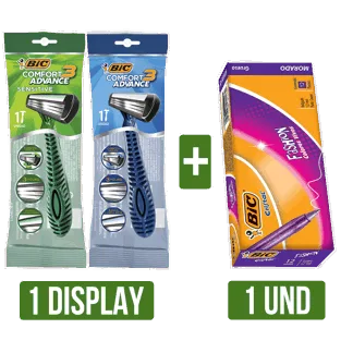 Máquina Afeitar Comfort 3 Surtida + Boligrafo Fashion Surtido