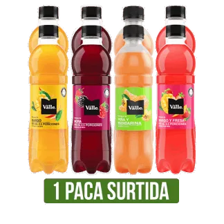 1Paca Jugo Frutal Surtido x500ml