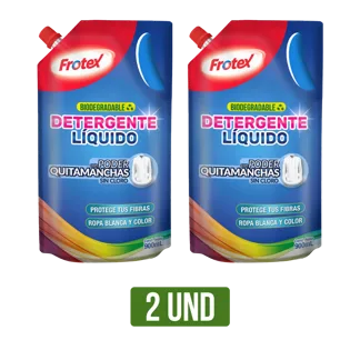 2Un Detergente Líquido Poder Quitamanchas Frotex x900ml
