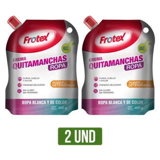 2Un Crema Quitamanchas Frotex Ropa x400gr