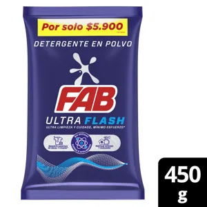 Detergente En Polvo Fab Ultra x30Un x450gr