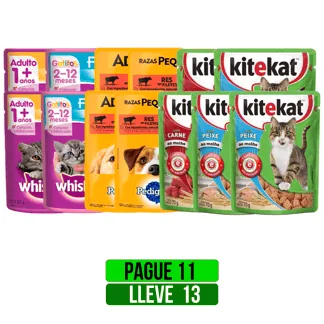 Pague 11Und Lleve 13Und Alimento Húmedo Surtido (Perros/Gatos)