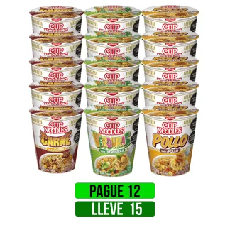 Pague 12 Lleve 15Un Nissin Cup Noodles Surtido