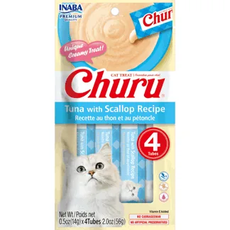 Snack Para Gato Churu Tuna With Scallop Recipe x4 Tubos x14gr