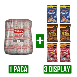 Paca Arroz Florhuila x500gr + 3 Cereal Kellogg Surtidos x25g/x30gr