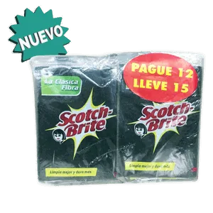 1Un Oferta (Fibra Scotch Brite Clásica Pague 12 Lleve 15)x24Un