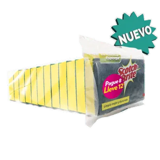 1Un Oferta (Esponja Scotch Brite Clásica Pague 8 Lleve 12)x12Un