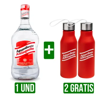 Aguardiente Antioqueño Tradicional Garrafa x2000ml Gts 2Und Botilo x600ml