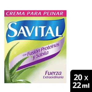 Crema Para Peinar Savital Fusion Proteinas x20Un x22ml Dto 15%