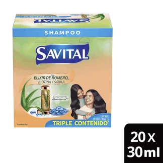 Shampoo Savital Elixir Romero x20Un x30ml Dto 15%