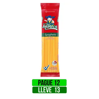 Pague 12 Lleve 13Und Pasta La Muñeca Espaguetti x250gr