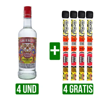 4Und Vodka Smirnoff Tamarindo Picante x750ml Gts 4Und Pulsera Detectora De Drogas Centinela