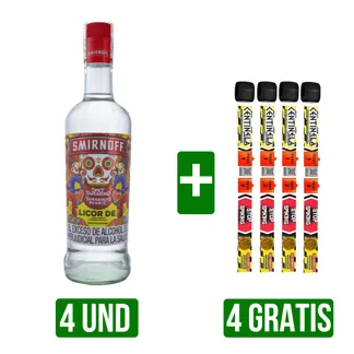 4Und Vodka Smirnoff Tamarindo Picante x750ml Gts 4Und Pulsera Detectora De Drogas Centinela