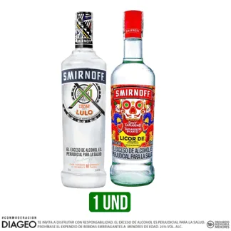 Vodka Smirnoff (Tamarindo Picante/X1 Lulo)x750ml