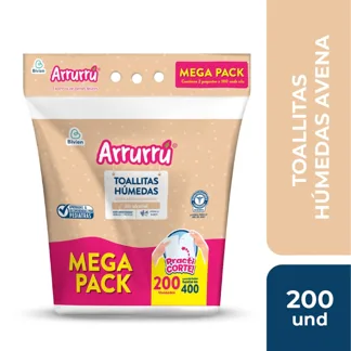 Oferta (Toallitas Húmedas Arrurrú Extra Acolchonaditas Avena & Karité x200 Toallitas)