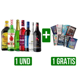 Vino (Sanson/Cariñoso/Alteza/Sangria Fiesta/Misa/Sazòn/Ducarles/Tinto Verano)x750ml Gts Cuaderno