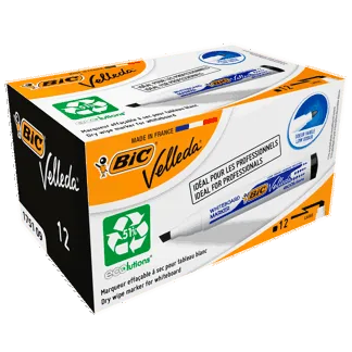 Marcador Pizarra Borrable Bic Negro x12 Marcadores
