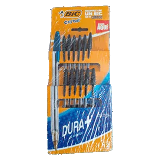 Bolígrafo BIC Cristal Dura + Negro - Exhibidor 12 Boligrafos